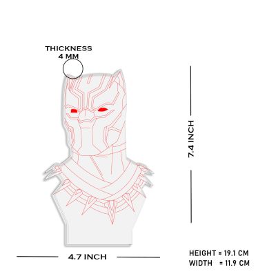 3D Illusion Black Panther Led Night lamp with Multicolored Gift For Avengers Lover